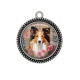 Pendentif Cabochon Argent - chien