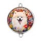 Connecteur Cabochon Argent - chien