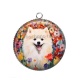 Pendentif Cabochon Argent - chien