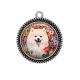 Pendentif Cabochon Argent - chien