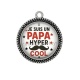 Pendentif Cabochon Argent -  je suis un papa hyper cool