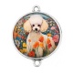 Connecteur Cabochon Argent - chien