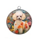 Pendentif Cabochon Argent - chien