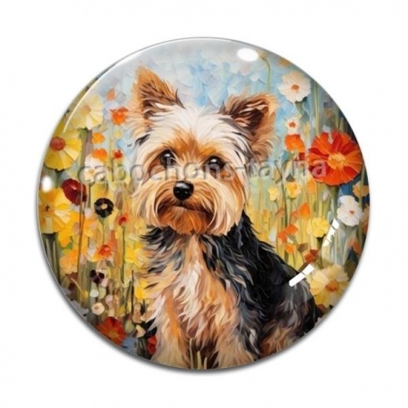 Cabochon Verre - chien