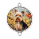 Connecteur Cabochon Argent - chien