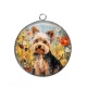 Pendentif Cabochon Argent - chien