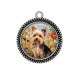 Pendentif Cabochon Argent - chien