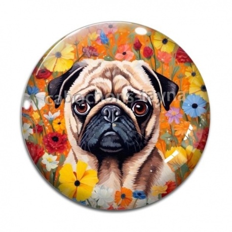 Cabochon Verre - chien