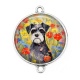 Connecteur Cabochon Argent - chien