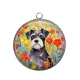 Pendentif Cabochon Argent - chien