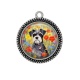 Pendentif Cabochon Argent - chien