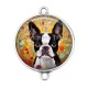 Connecteur Cabochon Argent - chien
