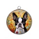 Pendentif Cabochon Argent - chien