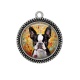 Pendentif Cabochon Argent - chien