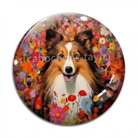 Cabochon Verre - chien
