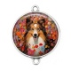 Connecteur Cabochon Argent - chien