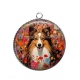 Pendentif Cabochon Argent - chien