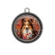 Pendentif Cabochon Argent - chien