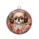 Pendentif Cabochon Argent - chien