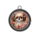 Pendentif Cabochon Argent - chien