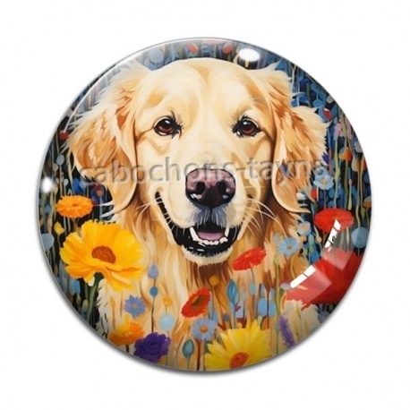 Cabochon Verre - chien