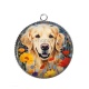 Pendentif Cabochon Argent - chien