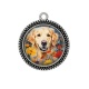 Pendentif Cabochon Argent - chien