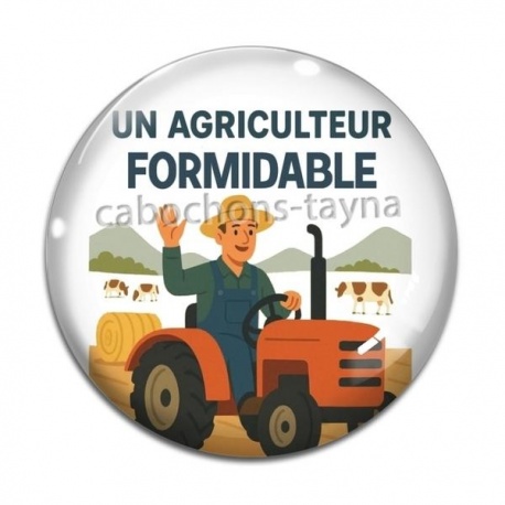 Cabochon Verre - un agriculteur formidable
