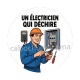 un électricien qui déchire