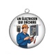 Pendentif Cabochon Argent - un électricien qui déchire