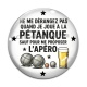 Cabochon Verre - ne me dérangez pas quand je joue à la pétanque