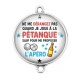 Connecteur Cabochon Argent - ne me dérangez pas quand je joue à la pétanque
