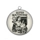 Pendentif Cabochon Argent - super maîtresse