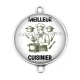 Connecteur Cabochon Argent - meilleur cuisinier