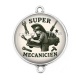 Connecteur Cabochon Argent - super mécanicien