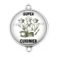 Connecteur Cabochon Argent - super cuisinier