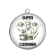 Pendentif Cabochon Argent - super cuisinier