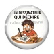 Cabochon Verre - un dessinateur qui déchire