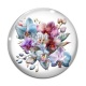 Cabochon Verre - fleur exotique