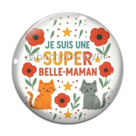 Cabochon Verre - je suis une super belle maman