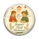 Cabochon Verre - joyeux noël maîtresse