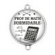 Connecteur Cabochon Argent - prof de math formidable