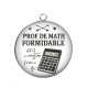 Pendentif Cabochon Argent - prof de math formidable