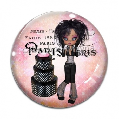 Cabochon Verre - petite fille