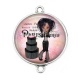 Connecteur Cabochon Argent - petite fille