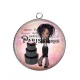 Pendentif Cabochon Argent - petite fille