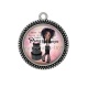 Pendentif Cabochon Argent - petite fille