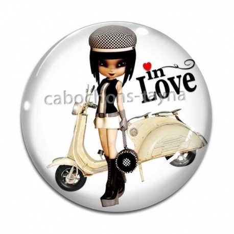 Cabochon Verre - petite fille