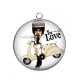 Pendentif Cabochon Argent - petite fille