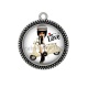 Pendentif Cabochon Argent - petite fille